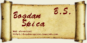 Bogdan Špica vizit kartica